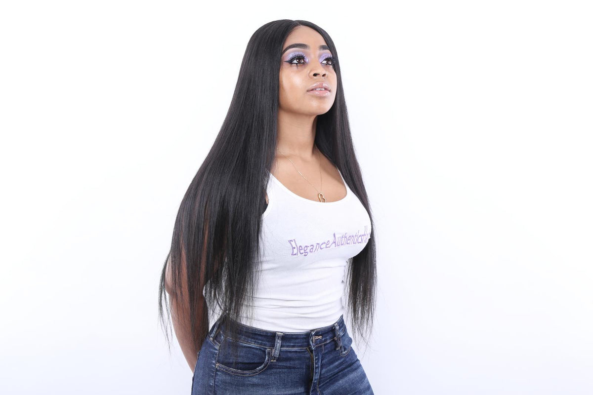 Brazilian 16'' Straight 5*5 HD Transparent Closure Wig Elegance