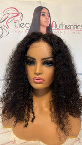 Customized  Virgin Malaysian Deep wave  Transparent 5x5 Closure Wig! 16 inches