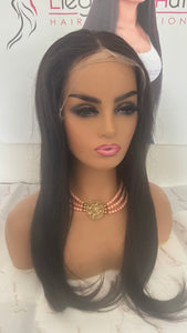 Virgin Brazilian  Straight frontal  Wig! 18'' 13x4