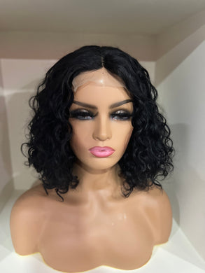Virgin Malaysian  Italian Curly  wig  12''