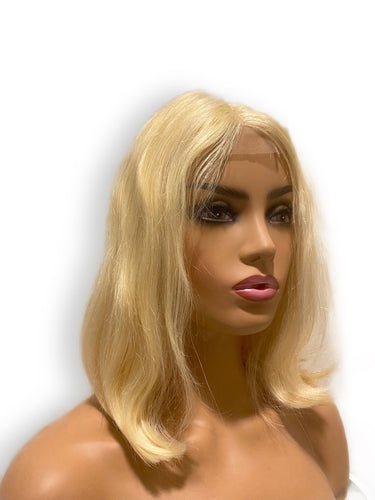 613 Blonde Straight 2x6 Closure Bob Wig 14 inches